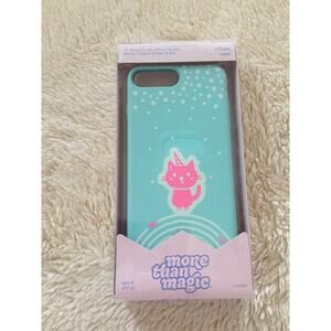 More Than Magic™ Apple iPhone 8+/7+/6s+/6+ Case- Teal/Pink Kittycorn